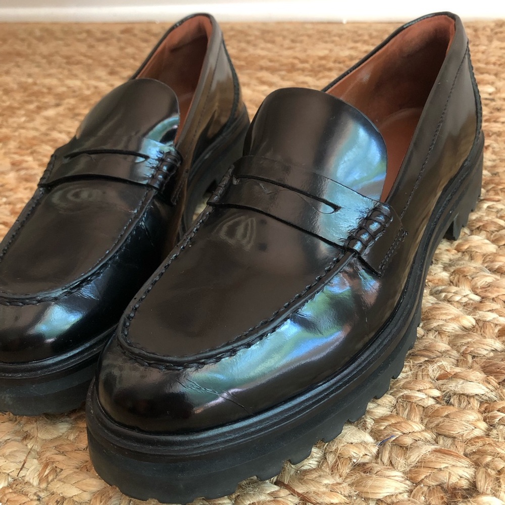 Reformation Agatha Black Loafers